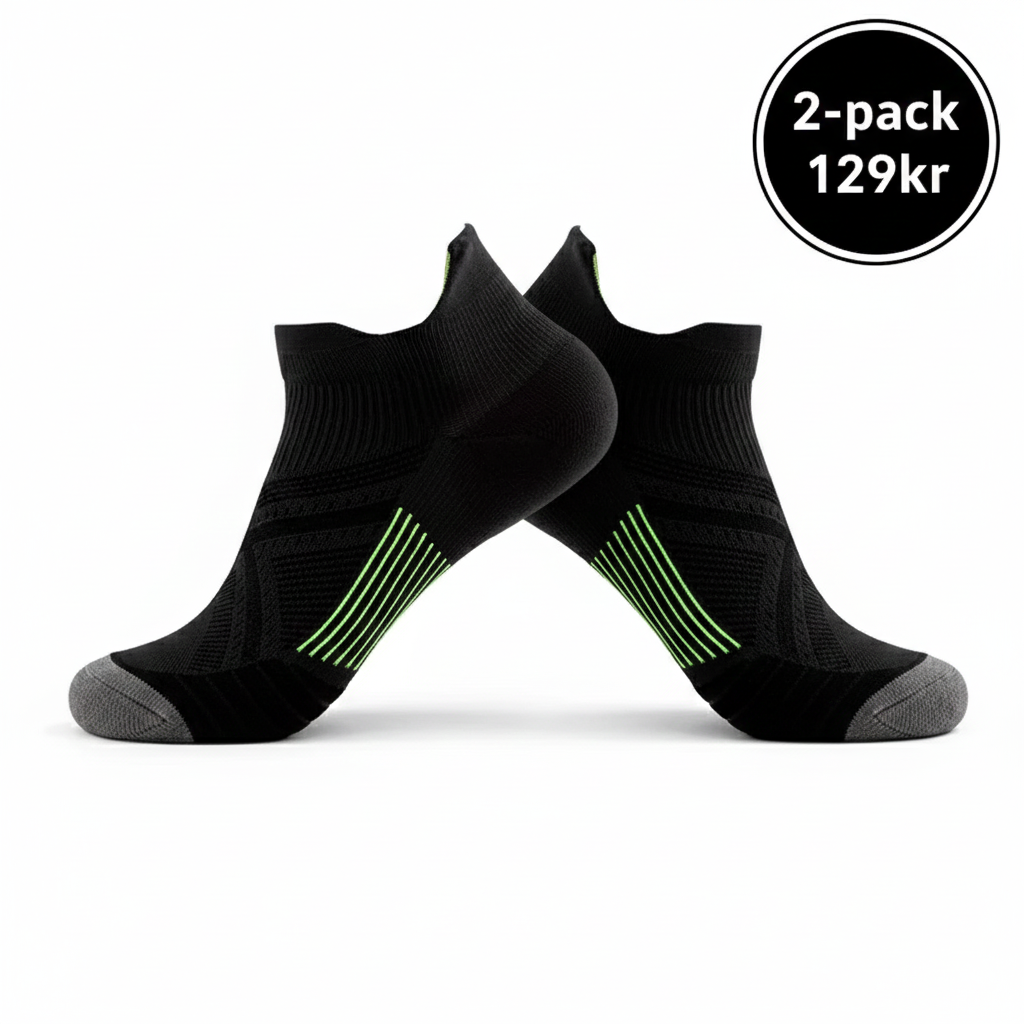 2-pack kort strumpa med kompression