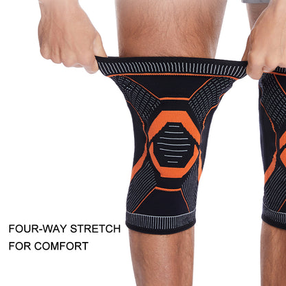 Elastiskt knäskydd med stretch i fyra riktningar – flexibelt textil som rör sig med knät