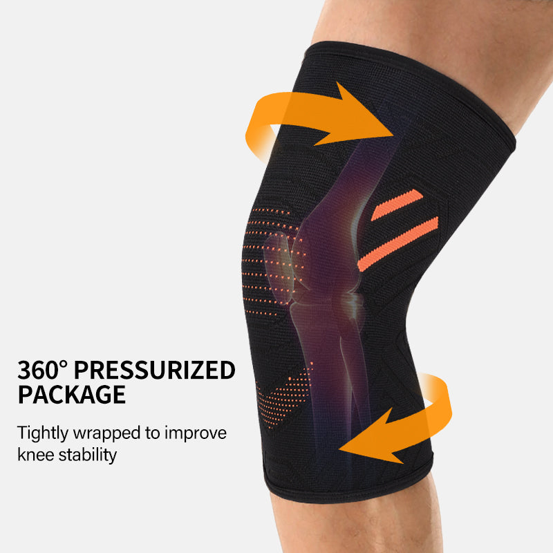 "Elastiskt knäskydd med kompression – svart färg"