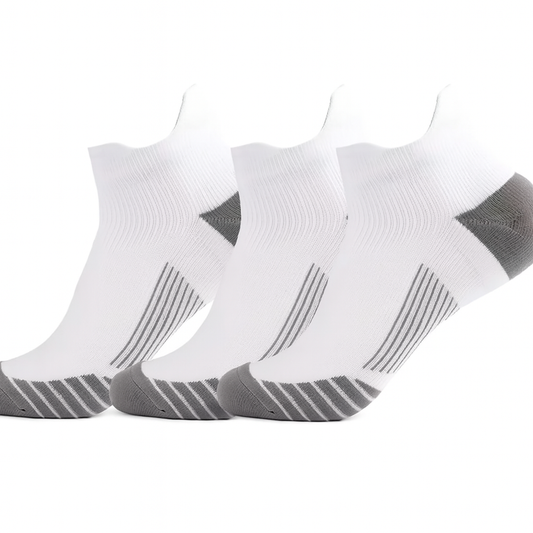 "Vita stödstrumpor med sportdesign – unisex"