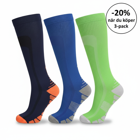 3-pack långa sportstrumpor