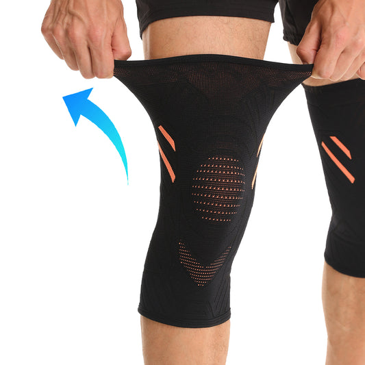 "Elastiskt knäskydd med kompression – svart färg"