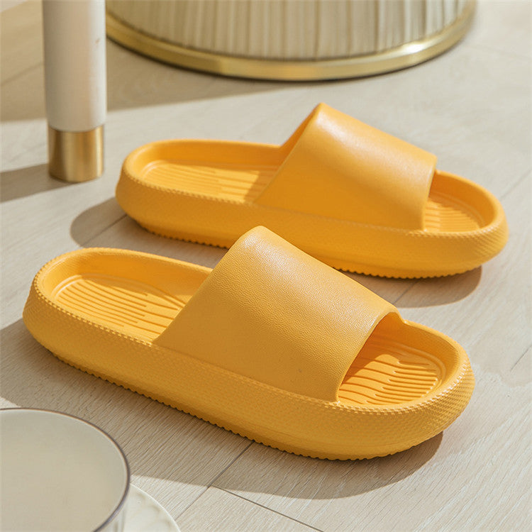 Softyflops Classic tofflor i gult – glada sommartofflor för strand och pool