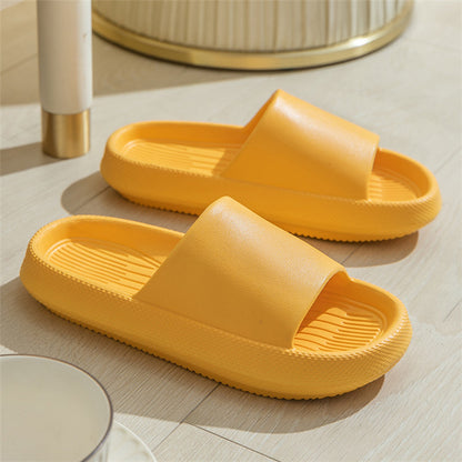 Softyflops Classic tofflor i gult – glada sommartofflor för strand och pool