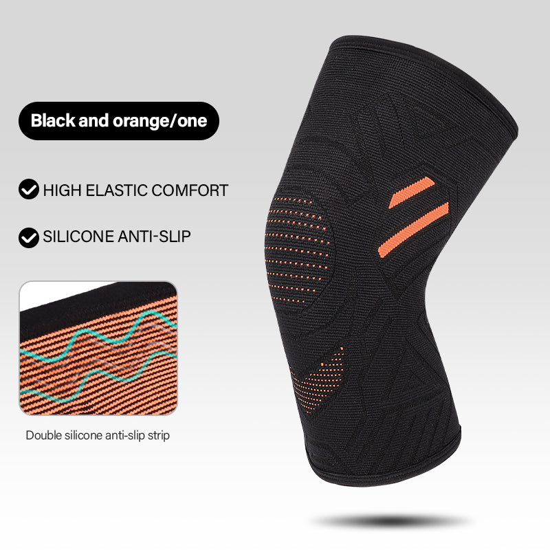 "Elastiskt knäskydd med kompression – svart färg"