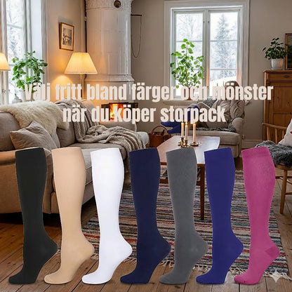 "Storpack-stödstrumpor-välj fritt bland-färger-och-mönster-när-du-köper-storpack" 