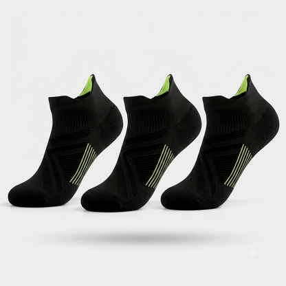 Korta svarta sportstrumpor i 3-pack