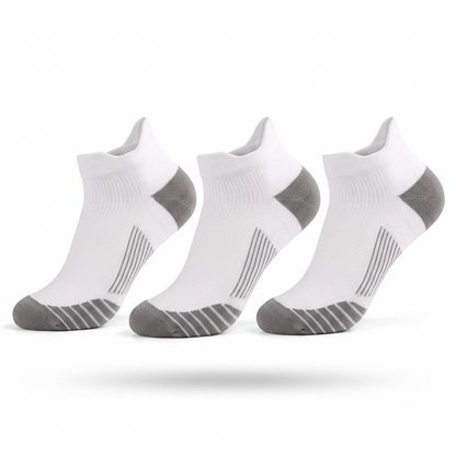 Korta vita sportstrumpor i 3-pack
