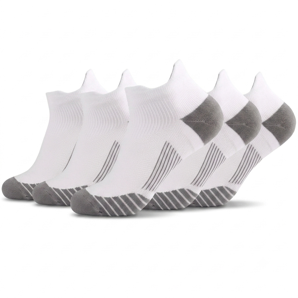 Korta vita sportstrumpor i 5-pack