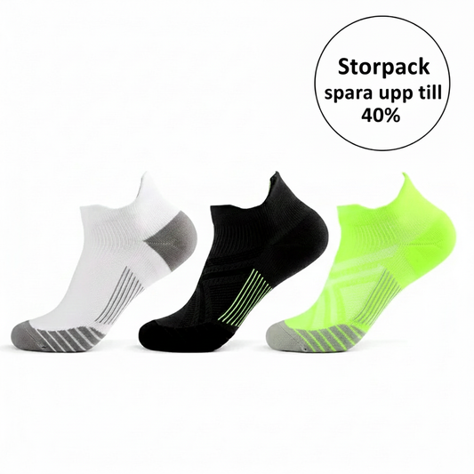 Storpack korta sportstrumpor med kompression